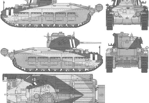 Танк Matilda Mk.IV - чертежи, габариты, рисунки