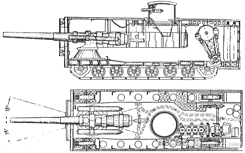 Танк Mendelejev Tank WWI - чертежи, габариты, рисунки