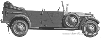 Mercedes-Benz 340 Kfz.15 tank - drawings, dimensions, pictures