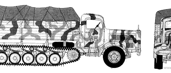 Mercedes-Benz tank L4500R Maultier 4.5t Truck - drawings, dimensions, figures