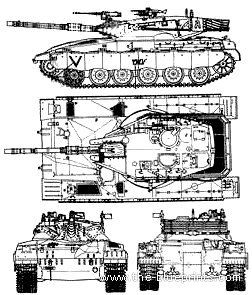 Merkava tank - drawings, dimensions, pictures
