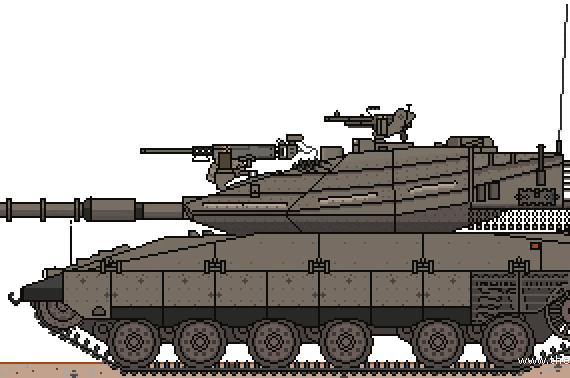 Merkava IV tank - drawings, dimensions, figures