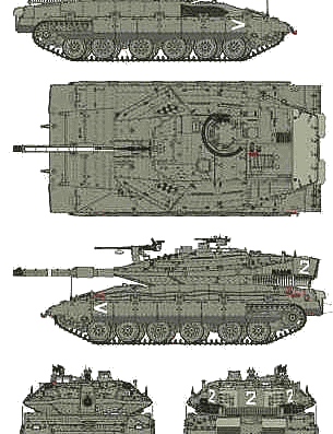 Merkava Mark IV tank - drawings, dimensions, pictures