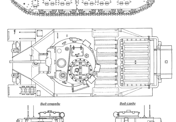 Tank Mk.2 Matilda - drawings, dimensions, figures
