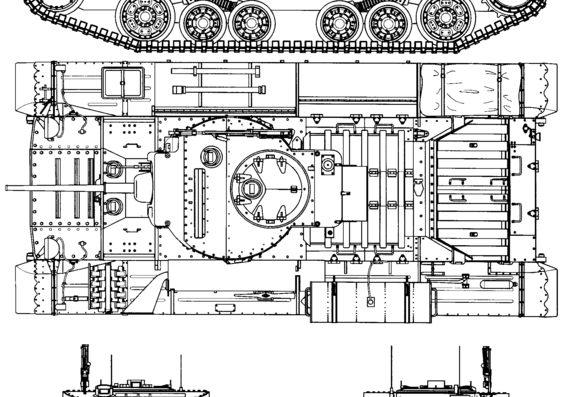 Tank Mk.III Valentine III - drawings, dimensions, figures | Download ...