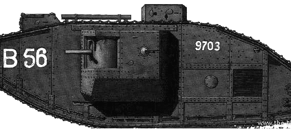 Tank Mk. V Composite (Male & Female) - drawings, dimensions, figures