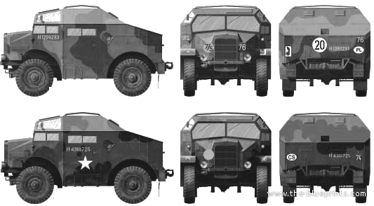 Morris C8 Fat Quad tank - drawings, dimensions, figures