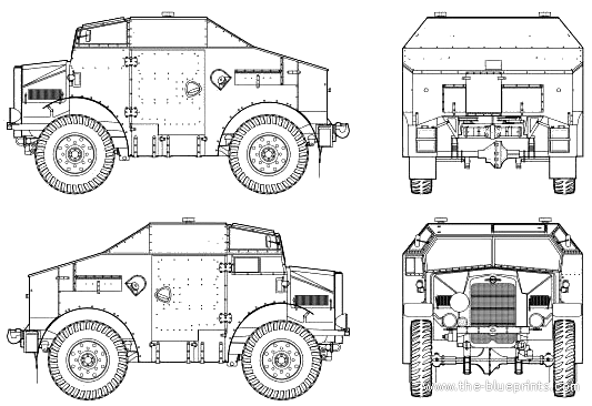 Morris C8 Quad tank - drawings, dimensions, figures