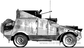 Танк Morris CS9 Armoured Car (1938) - чертежи, габариты, рисунки
