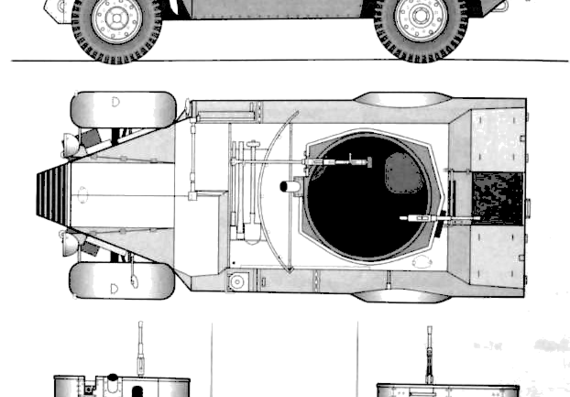 Танк Morris CS9 Light Reconnaissance Car - чертежи, габариты, рисунки