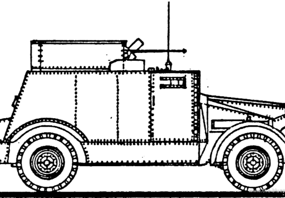 Morris Commercial AC9 4x2 tank - drawings, dimensions, figures
