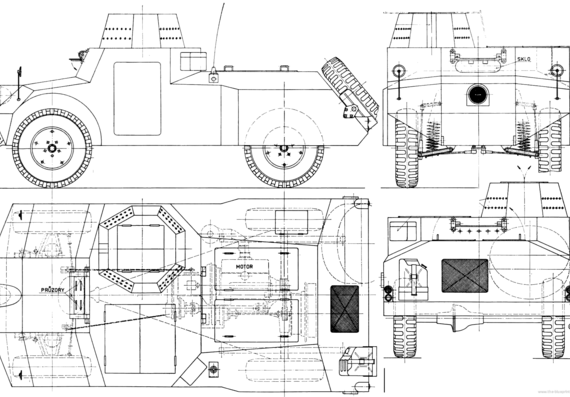 Танк Morris LRC Mk.I (1940) - чертежи, габариты, рисунки