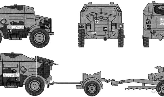 Morris Quad + 25pwr tank - drawings, dimensions, figures