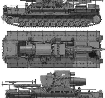 Tank Morser KARL- Geraet 041 - drawings, dimensions, figures