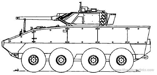 Tank Mowag Piranha IV - drawings, dimensions, pictures