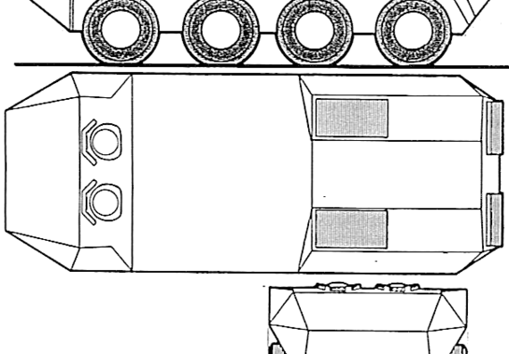 Tank Mowag Shark - drawings, dimensions, pictures