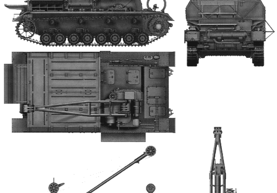 Танк Munitionspanzer IV Ausf.D - чертежи, габариты, рисунки
