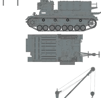 Танк Munitionsschlepper Pz.Kpfw.IV Ausf.D - чертежи, габариты, рисунки
