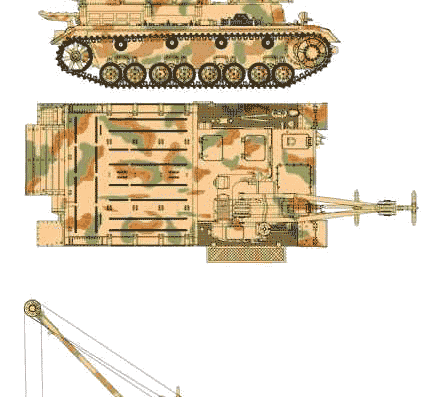 Танк Munitionsschlepper Pz.Kpfw. IV Ausf. F - чертежи, габариты, рисунки