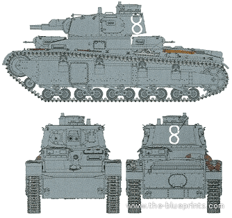 Tank Neubau-Fahrzeug Nr.3-5 - drawings, dimensions, figures