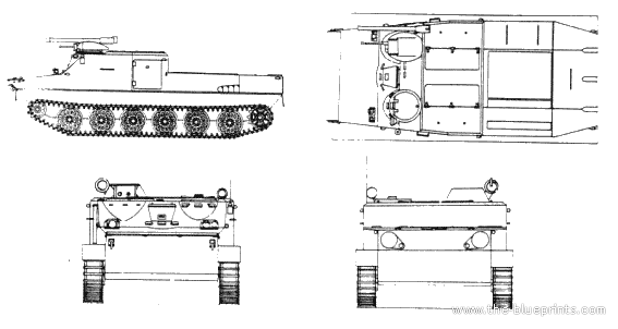 Tank OT-52 - drawings, dimensions, figures