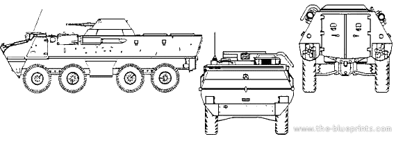 Танк OT-64 Skot - чертежи, габариты, рисунки
