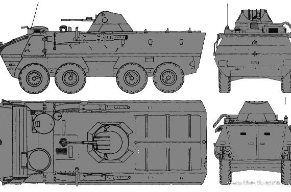 Tank OT-64 c - drawings, dimensions, figures