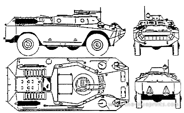 Танк OT-65 Vydra - чертежи, габариты, рисунки