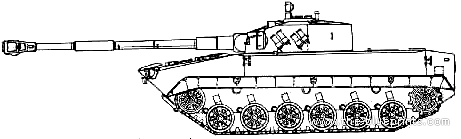 Танк Object 685 Light Tank - чертежи, габариты, рисунки