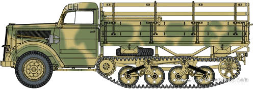 Tank Opel Blitz Maultier - drawings, dimensions, pictures