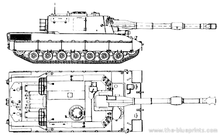 Tank Oto Melara Palmaria 155mm SPG - drawings, dimensions, pictures
