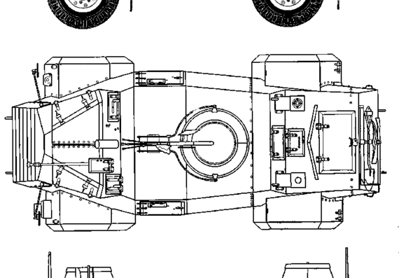Танк Otter Armoured Car - чертежи, габариты, рисунки