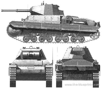 Tank P40 - drawings, dimensions, figures