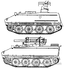 Танк PLA M73 107mm - чертежи, габариты, рисунки
