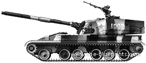 Танк PLA Type 89 120mm SPG - чертежи, габариты, рисунки