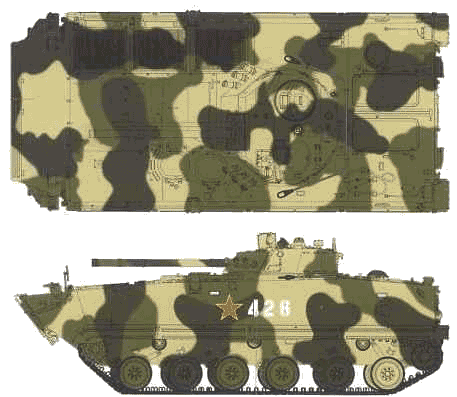 Tank PLA ZBD 04 IFV - drawings, dimensions, figures