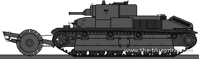 Танк PT-28 - чертежи, габариты, рисунки