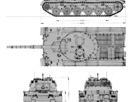 Tank PZ 68 - drawings, dimensions, figures