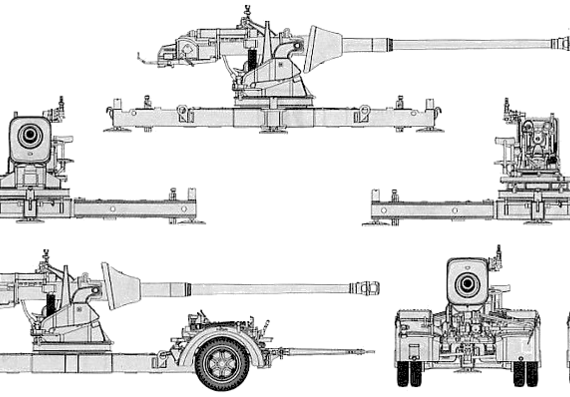 Танк Pak 43-3 L-71 - чертежи, габариты, рисунки