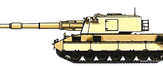 Танк Palmaria 155mm SPG - чертежи, габариты, рисунки