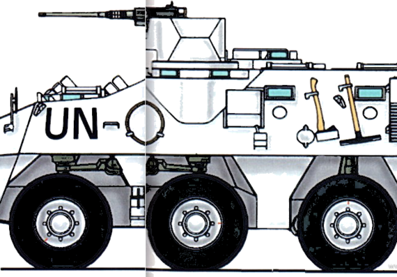 Tank Pandur 6x6 OT OSH - drawings, dimensions, figures