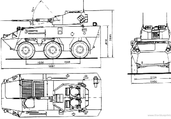 Tank Pandur I ARSV-30 - drawings, dimensions, figures