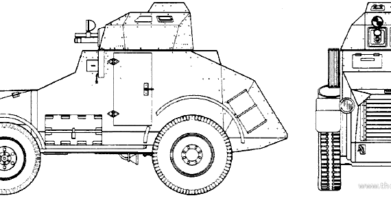 Panhard 165 tank - drawings, dimensions, pictures