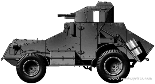 Panhard 165 AMD tank - drawings, dimensions, figures
