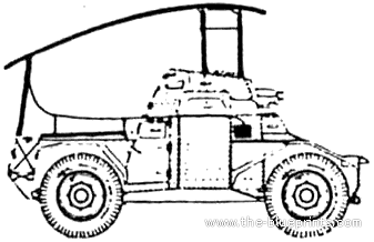 Танк Panhard 178 Armoured Car 7.5mm - чертежи, габариты, рисунки