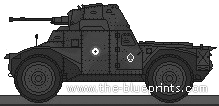Panhard AMD Mle35 P178 tank - drawings, dimensions, figures