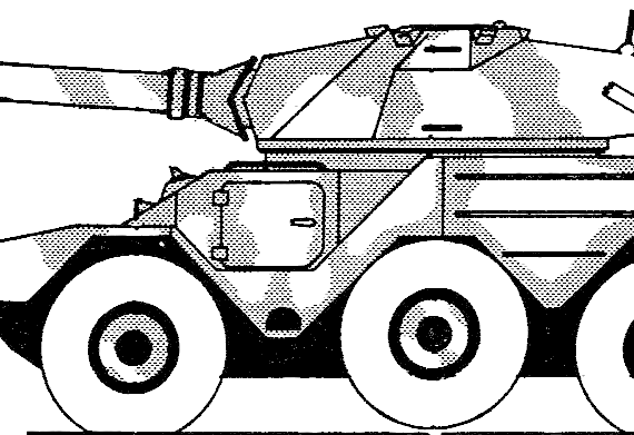 Panhard Sagaie 2 tank - drawings, dimensions, pictures