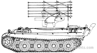 Panther Raketenwerfer tank - drawings, dimensions, pictures