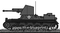 Танк Panzerjager 1B - чертежи, габариты, рисунки