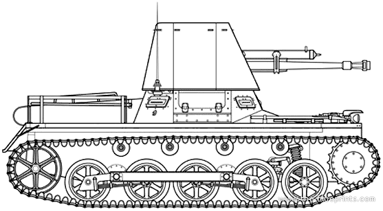 Panzerjager I tank - drawings, dimensions, pictures